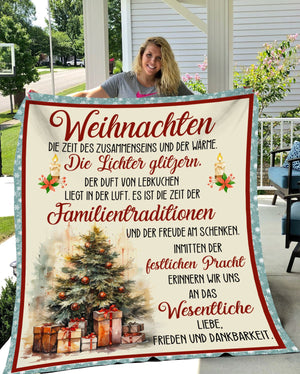 Festliches Familienglück: Kuscheldecke 'Zeit des Zusammenseins, Familientraditionen