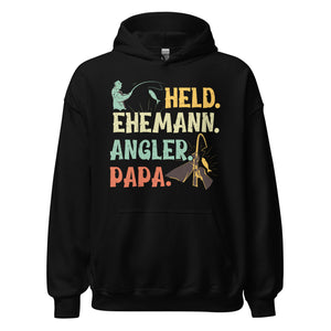 Stolzer Hoodie - "Held, Ehemann, Angler, PAPA!" - Jetzt bestellen!