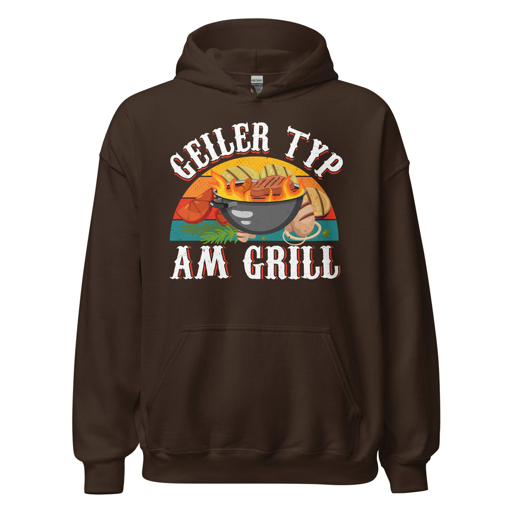 Cooler Grill-Kapuzenpullover | Spruch: "Geiler Typ am Grill!"