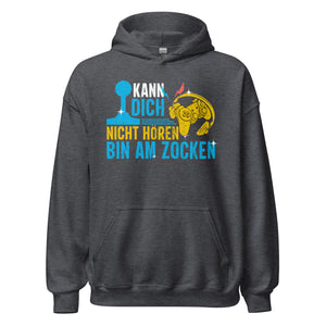 Cooler Gaming-Kapuzenpullover | Spruch: "Kann dich nicht hören, am Zocken!"