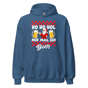 Ho Ho Hol mir mal ein Bier Hoodie - Weihnachten Spaß Kapuzenpullover