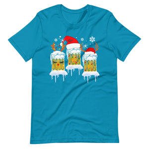 Weihnachten Bierkrüge - Lustiges T-Shirt für die festliche Bierliebhaber-Stimmung