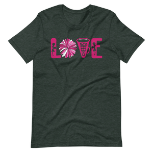 Love Cheerleading! T-Shirt für Damen und Mädchen