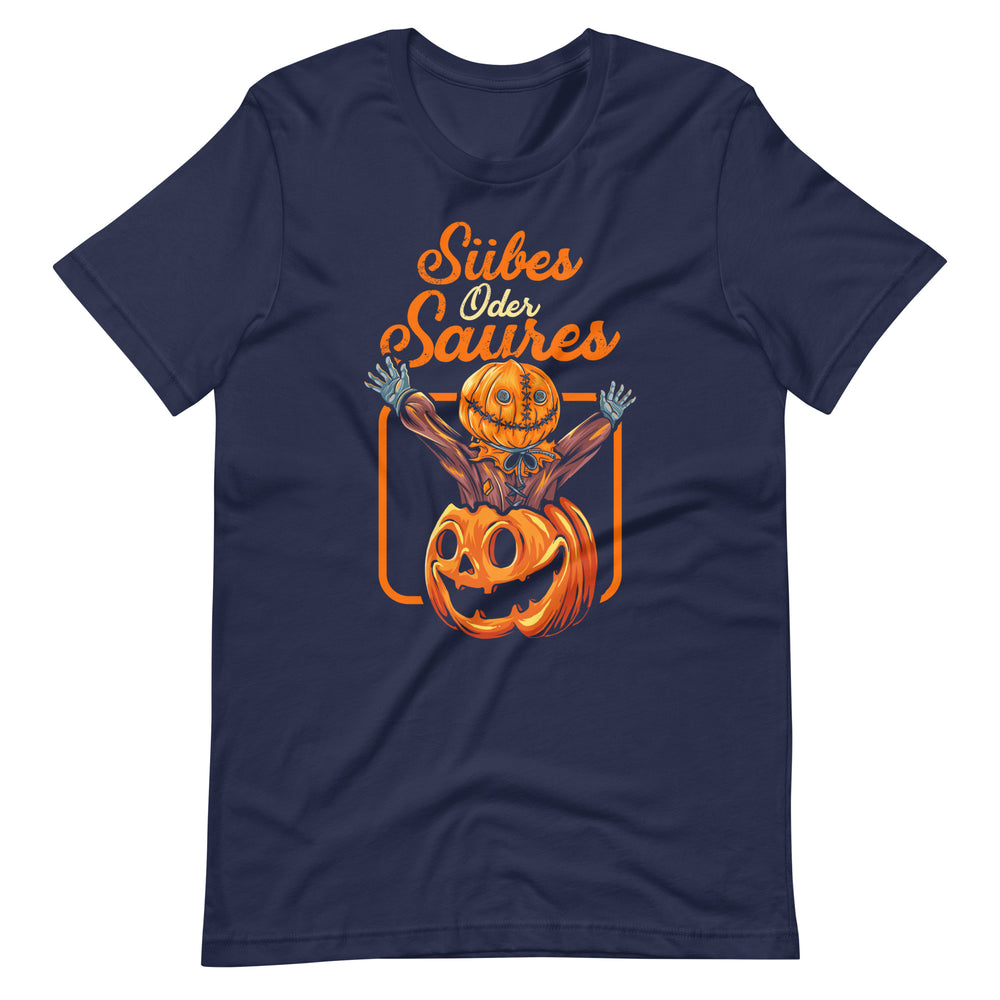 Halloween T-Shirt: Suesses ODER Saures - Süßer Gruselspaß