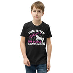 Reiten vor Schule: Zum Reiten geboren! T-Shirt mit Attitude