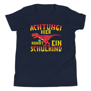 Lustiges T-Shirt "ACHTUNG Hier kommt ein Schulkind Einschulung" | Einschulungsgeschenk